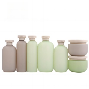 Custom Logo Soft Touch HDPE <strong>Plastic</strong> <strong>Squeeze</strong> <strong>Bottles</strong> 300ml 500ml Flip Cap for Lotion Shampoo Body Wash Hair Care Skincare Set - Product Image 1