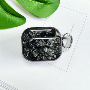 Coque en résine TPU à motif coquillage pour AirPods Pro/3/4/Pro2, Housse antichoc avec cordon, Coque AirPods en résine à motif coquillage - Product Image 1