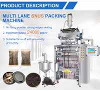 Machine d'emballage automatique CE pour petits sachets de snus en poudre à 6/8/10/12 voies