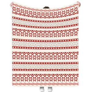 Plaid Snowflake Christmas Flannel <b>Blanket</b> Throw <b>Blanket</b> Nap <b>Blanket</b> Winter Warm Party Decor Reversible Cozy Warm Custom Print - Product Image 5