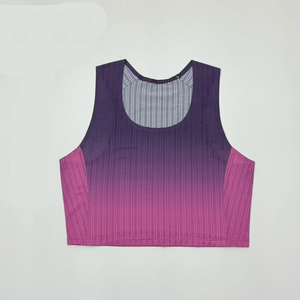 เสื้อกล้ามวิ่งมาราธอนแบบครอป แห้งเร็ว ผ้าโพลีเอสเตอร์ผสมสแปนเด็กซ์ ออกแบบเองสำหรับผู้หญิง - Product Image 3