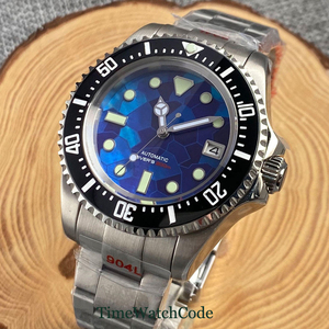 Reloj Mecánico de Acero SEA Resistente al Agua 100M para Hombre, Esfera MOP, Movimiento NH35, Correa de Acero 904L con Cierre Deslizante, Cristal de Zafiro, 43mm - Product Image 4