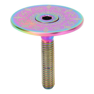 Tapa de dirección de aleación de 28.6mm para <span class=keywords><strong>horquilla</strong></span> delantera de bicicleta de montaña y carretera, con patrón de tótem, colorida - Product Image 2