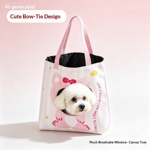 Borsa Trasportino per Animali Domestici in Tela con Disegni Cartoon, Pieghevole, Portatile, Leggera, Capacità 7kg per Animali di Piccola Taglia, con Manico e Foro per le Zampe - Product Image 2