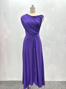 Sexy vita <span class=keywords><strong>viola</strong></span> con spalle scoperte Modulare elegante <span class=keywords><strong>abito</strong></span> a spalla <span class=keywords><strong>in</strong></span> <span class=keywords><strong>maglia</strong></span> gonna da banchetto abiti attillati Casual - Product Image 4