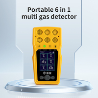 Détecteur de gaz multi-gaz portable Yaoan 6-en-1 analyseur de gaz à pompe externe EX O2 CO H2S CO2 SO2 NO NO2 moniteur de gaz