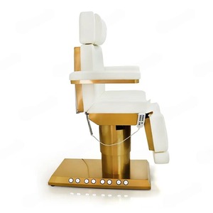 Table de massage électrique de haute qualité pour spa et soins esthétiques, avec coussin repose-jambes, dorée - Product Image 3