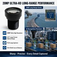 Objectif optique de vision robotique intelligente pour la surveillance de sécurité IMX676 HD 1/1.6" 2/2" 20MP MJ8852