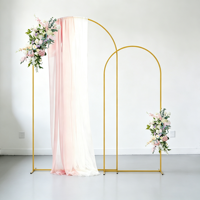 Support de toile de fond de mariage moderne en fer, hauteur 2,2 m, avec rideau en tulle pour décorations de mariage - Marque Fanhua Huijin