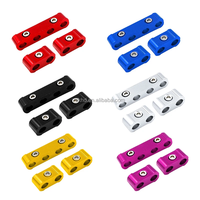 Kit de 3 séparateurs de fils de bougies d'allumage universels en aluminium pour moteur de voiture, avec pinces organisatrices pour câbles de 8 mm, 9 mm et 10 mm