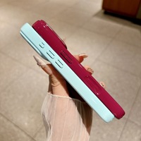 Étui magnétique de luxe couleur unie pour iPhone 18 17 16 15 14 Pro Max, coque arrière de protection antichoc en acrylique rigide + TPU avec grande fenêtre