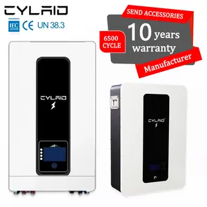 بنك طاقة Cylaid 48 فولت 100 أمبير 200 أمبير حزمة أيون الليثيوم لتخزين الطاقة المنزلية بطارية Lifepo4 5 كيلو وات 10 كيلو وات 48 فولت