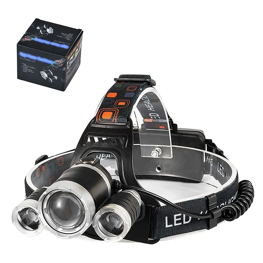 800 lumen Premium Quality Powerful High Quality 3 Lights Charger Head Light Custom Clip on Headlamp Headlamp