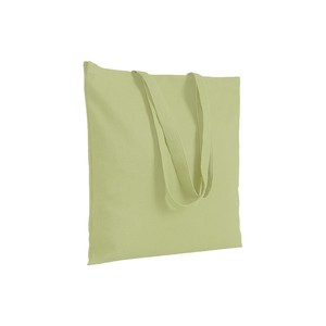 Sac de courses en coton grand format vert matcha avec longue poignée supérieure pour les courses, fabriqué en Italie - Product Image 1