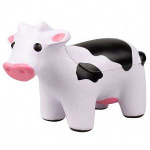Custom Logo Silk Screen Printed PU Foam Stress Ball Soft Toy in <b>Animal</b> Cow Shape Promotional Anti-Stress Gifts for Stress Relief - Product Image 1