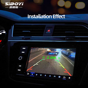 Caméra de recul 2-en-1 avec cadre de plaque d'immatriculation européenne et capteur <span class=keywords><strong>radar</strong></span> de stationnement 170° °   Vision nocturne grand angle IP68 étanche 4/8 LED - Product Image 3