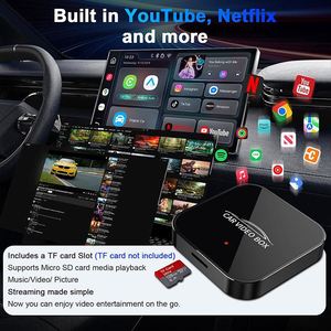 กล่องวิดีโอ Wi-Fi แบบคู่พร้อม Netflix & YouTube สำหรับ <span class=keywords><strong>Android</strong></span> Auto Wireless CarPlay อุปกรณ์เสริมรถยนต์อื่นๆ - Product Image 4