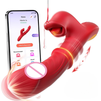Vibrateur Point G OEM/ODM avec anneau coulissant, 10 modes de vibration, godemichés pénétrants avec fonctions de frappe et de chauffage, jouets sexuels pour femmes