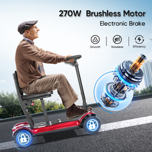18KG Compact Folding Factory Professional 4 Wheel Scooter,Dual 12Ah Battery 40KM Range Scooter With All Options E985 1. Ultra-Li - Product Image 2