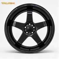 Rines Deportivos Trurim Negro Mate de 5 Radios, Aleación, 17 18 19 20 Pulgadas, Estilo JDM Stealth, Cóncavos, para Autos Tuning
