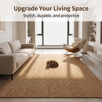 Tapis sur mesure de grande taille, écologique et facile à nettoyer, en polypropylène synthétique, imitation sisal, fabriqué à la machine, lavable.