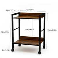 Table basse roulante moderne et minimaliste à 2 niveaux en bois blanc avec étagère de rangement sur roulettes pour petits espaces, mobilier de salon