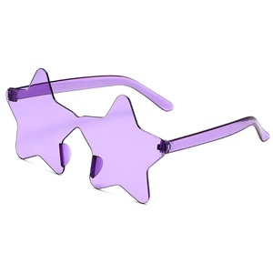 Gafas de sol con forma de estrella, luz divertida, pentagrama caramelo, gafas de una pieza, decoración multicolor, gafas de sol sin montura para fiesta - Product Image 3