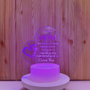 Lampe 3D pour la fête des mères, lampe de nuit en acrylique LED, décoration de la maison, <span class=keywords><strong>veilleuse</strong></span> avec interrupteur tactile, meilleur cadeau pour maman, pères, femmes - Product Image 5