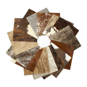 15 Real Couro Offcuts Couro Tecido Recados para Artesanato de Aprox 8 "x 8" Hair on Hide - Product Image 2