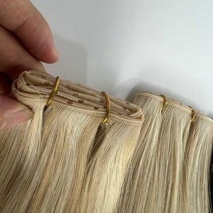 Extensiones de Cabello Ruso Virgen 100% en Oferta, Alta Calidad, Color Claro, Trama de Mariposa con Orificio, Extensión Doble - Product Image 2
