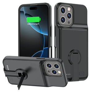 Coque de téléphone à batterie étendue Rechargeable en TPU avec support pour <span class=keywords><strong>iPhone</strong></span> 12 13 <span class=keywords><strong>14</strong></span> 15 16 Pro Max Power Bank Battery Case - Product Image 2