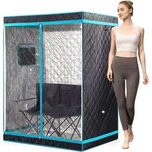 Taşınabilir 2-Person tam boy buhar Sauna çadır hafif katlanır tasarım rahat sandalye aile gevşeme hiçbir vapur gerekli