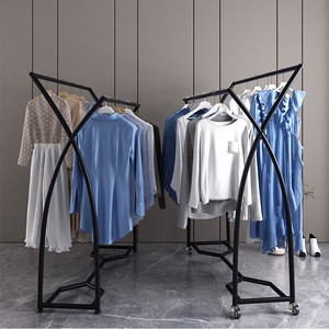 Expositor de Ropa Moderno con Estructura de Hierro, Estante Extraíble, Tipo de Suelo, <span class=keywords><strong>Perchero</strong></span> y Ganchos para Abrigos - Product Image 5