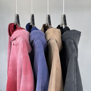 Sudadera con Capucha de Diseño Personalizado de Alta Calidad, 100% Algodón, Colores a Elección, Hombros Caídos, Estilo Desgastado, Talla Grande para Hombre - Product Image 3