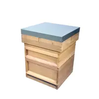 Caja de madera para abejas, colmena Nacional Británica