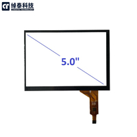 Panel Táctil Capacitivo Multitáctil de 10 Puntos, Impermeable, con Interfaz USB, Personalizado, de 5 Pulgadas, Fabricación Directa ODM OEM, MOQ Pequeño