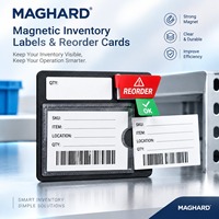 Porte-étiquettes magnétique avec pochette transparente pour les étiquettes de rayonnages d'entrepôt, les SKU et les documents de réapprovisionnement