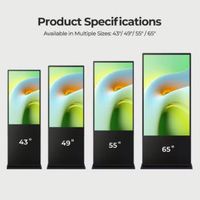 Pantalla LED Vertical de Alta Definición de 75 Pulgadas para Interiores, Máquina de Publicidad 4K Ultra HD con Pantalla Táctil LCD y Publicación Remota