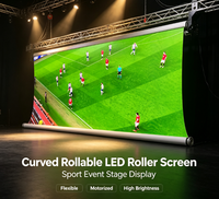 Écran LED à enroulement mural pliable, couleur intégrale, étanche, haute luminosité, intérieur/extérieur, garantie 1 an