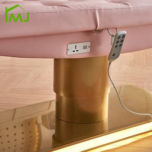 <span class=keywords><strong>Table</strong></span> de soin du visage de salon de cosmétique, <span class=keywords><strong>table</strong></span> de beauté électrique incurvée, lit pour les cils - Product Image 6