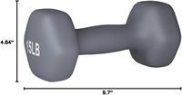 Haltères en fonte et PVC For Basics avec tête anti-roulement, modèle DB1001, pour l'exercice et le renforcement musculaire