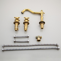 Robinet de lavabo à double poignée en chrome antique certifié CE, robinet de lavabo en laiton de haute qualité, fourniture d'usine en gros