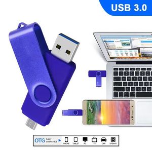 USB3.0 Ổ Đĩa <span class=keywords><strong>Flash</strong></span> 2 Trong 1 OTG Xoay Mini Kim Loại Ổ Đĩa <span class=keywords><strong>USB</strong></span> 8G 16G 32G 64G 128G - Product Image 5