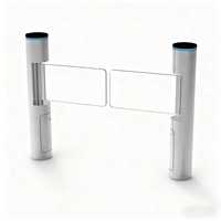 Barrière anti-pincement infrarouge en acier inoxydable avec radar de porte automatique à 2 sens pour entrée/sortie de supermarché