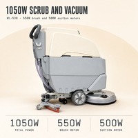 Autolaveuse autoportée WL-530, largeur 530 mm, raclette 780 mm, pression de brosse 40 kg, 2000 m²/h, 1050W, 24V, 100Ah, 50L, 55L, CE