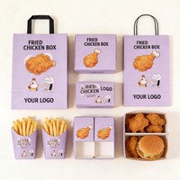 Emballage alimentaire biodégradable personnalisé, impression numérique, boîte à emporter pour restaurant, boîte à poulet frit en carton, boîtes alimentaires