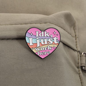 Tidak keluar pekerjaan saya hari ini Enamel Pin lucu bekerja kutipan bros kerah Lapel lencana kreatif kantor Humor perhiasan hadiah untuk teman-teman - Product Image 3