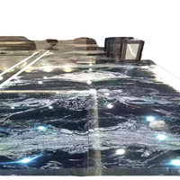 Dalles de granit gris de vague de mer moderne poli Spray White Granite Stone Prix compétitif Sail-China Factory Graphic Design
