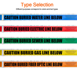 Ruban <span class=keywords><strong>de</strong></span> signalisation en fibre optique EONBON APWA à code couleur, détectable par localisateur, pour la signalisation souterraine d'électricité/<span class=keywords><strong>gaz</strong></span>/fibre optique/eau - Product Image 2