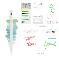 GULFY GP2 Universal Stylus Pencil-Blanc, Compatibilité multi-système avec IOS/Android/Windows, Batterie longue durée